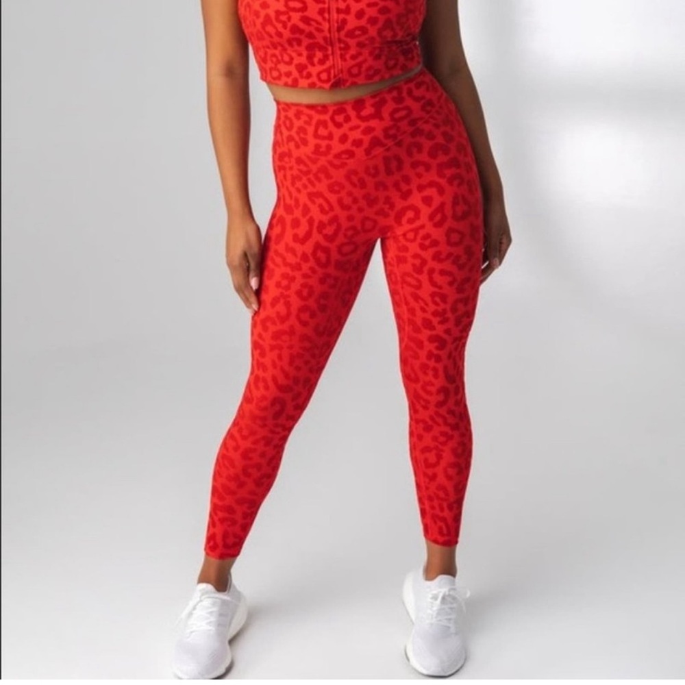 Balance Athletica Red Panther Leggings